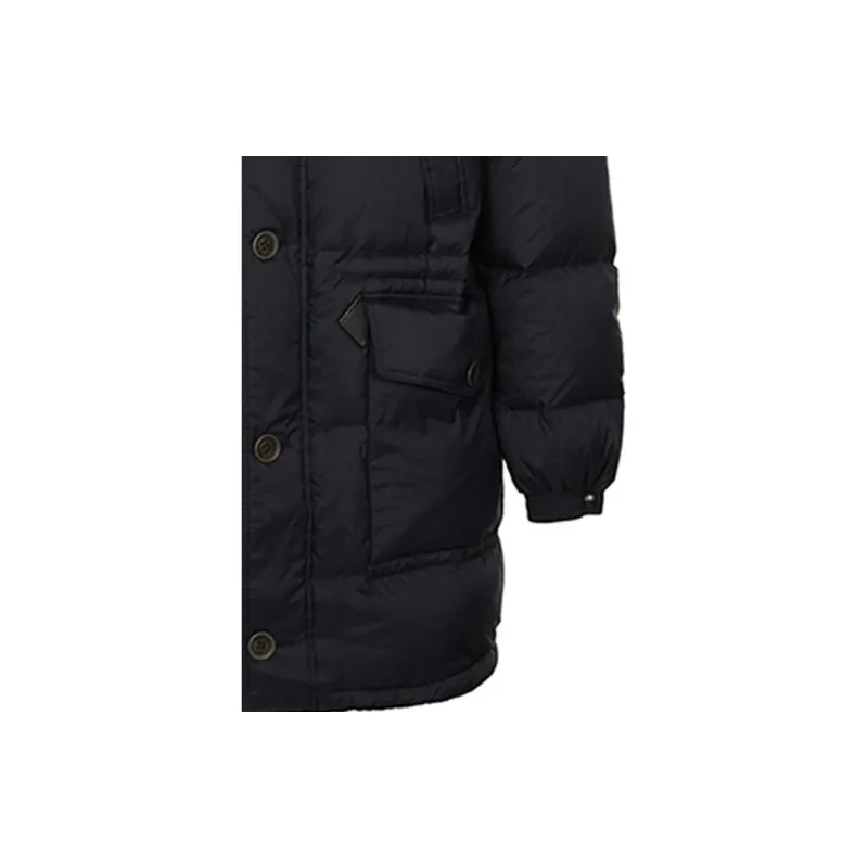Burberry SS23 Down Jacket Nylon Mid Length Over The Bottom Thickened Coat Men's Marine Blue-6