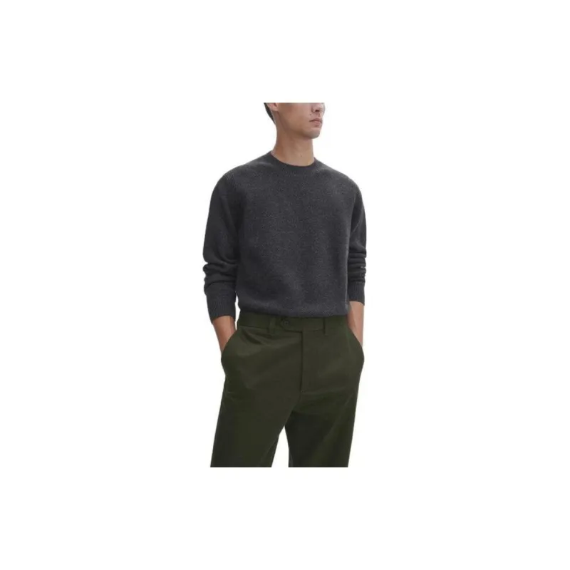 Massimo Dutti Cashmere Sweaters Men Dark Gray-3