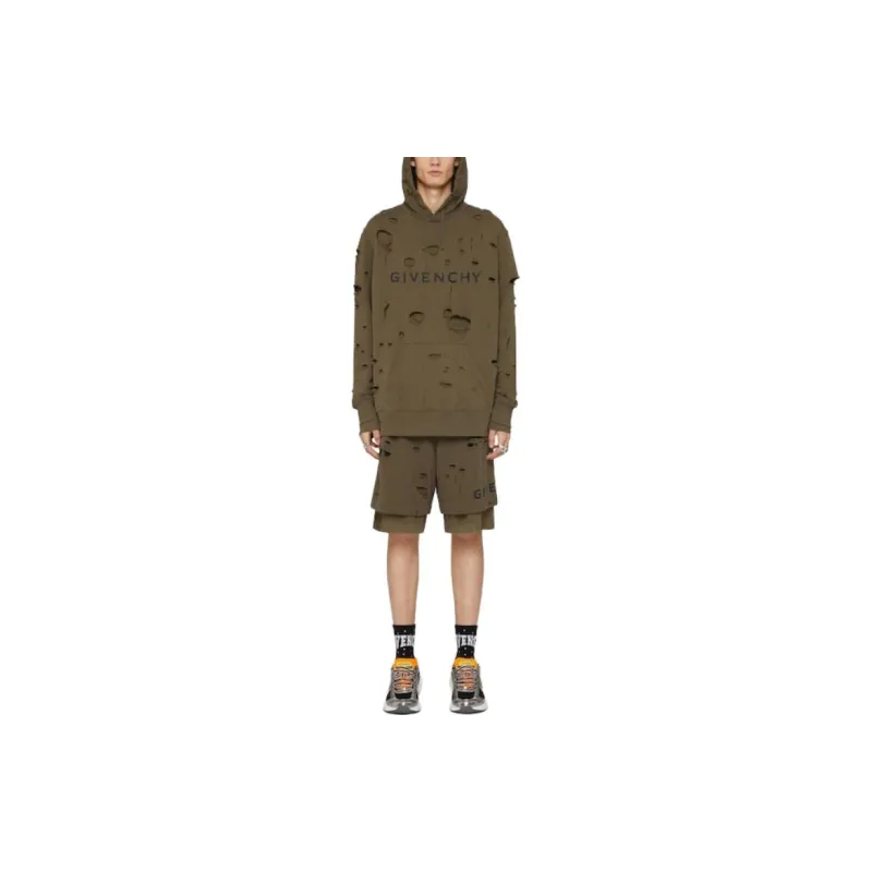 Givenchy Logo print Distressed effect Hoodie-1