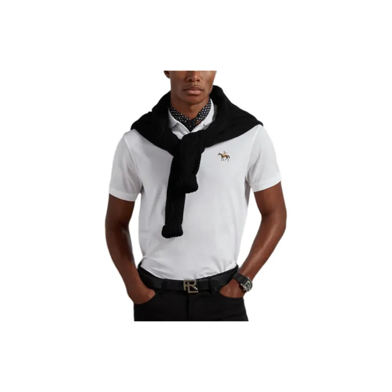 Ralph Lauren Purple Label Polo Shirt Men's Classic White-3