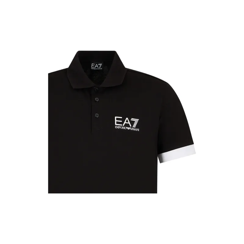 EMPORIO ARMANI EA7 SS24 Polo Shirt Men's Black-5