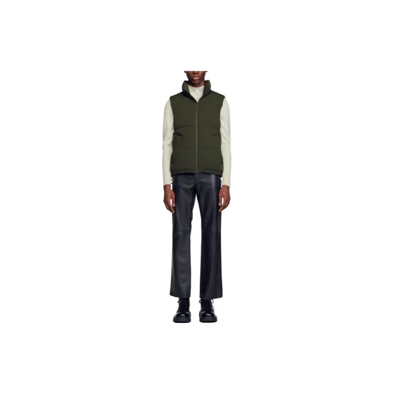 Sandro Vests Men Khaki-1