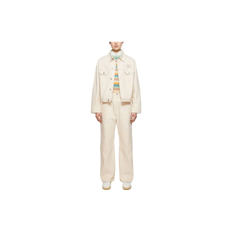 Acne Studios Logo Patch Straight Leg Trousers-1