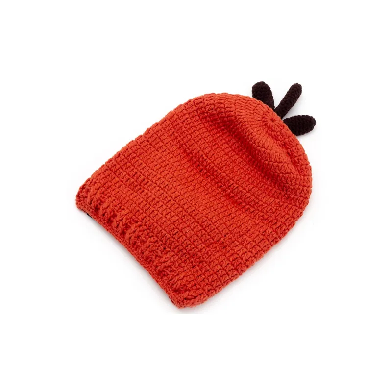 KENMO Beanies Men Orange Red-5