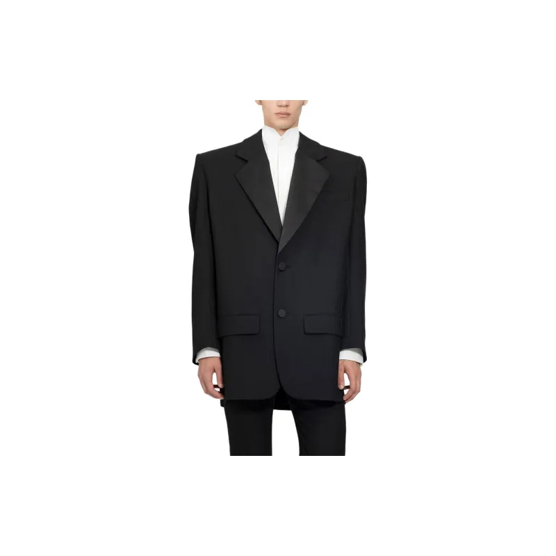 SAINT LAURENT Oversized Tuxedo Blazer-2