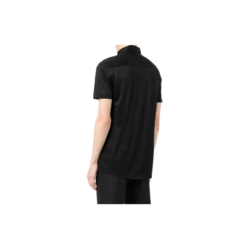EMPORIO ARMANI Asv Short-sleeved Lyocell-blend Jersey Shirt-2