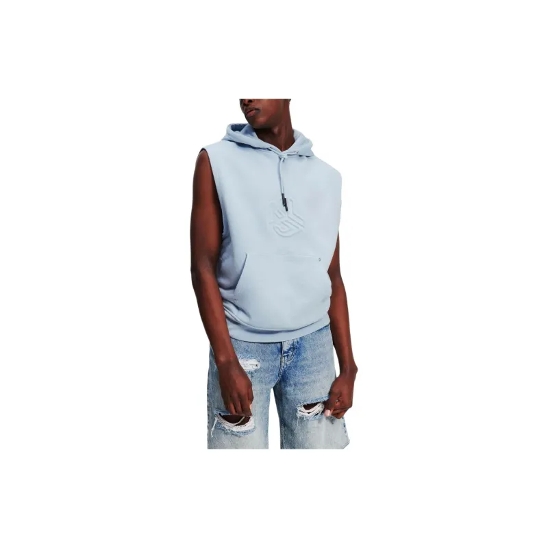 KARL LAGERFELD / Karl Lagerfeld Jeans Monogram embroidered Sleeveless Hoodie-3