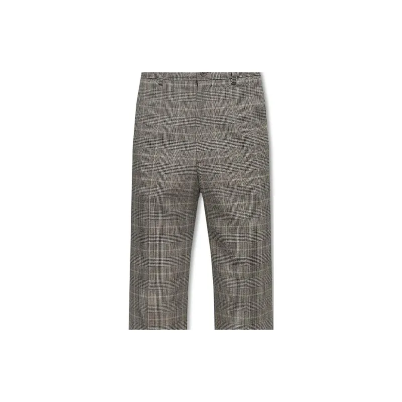 GUCCI Wide Leg Plaid Trousers-1