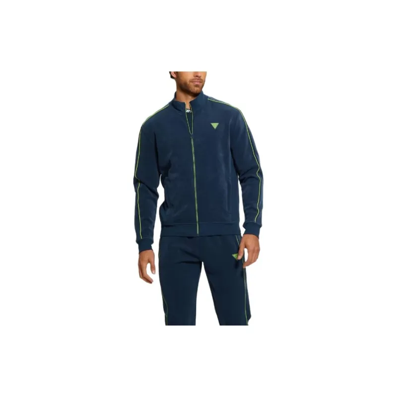 GUESS Randell Faux-Suede Jacket Jackets Coats Men's Navy Blue-2