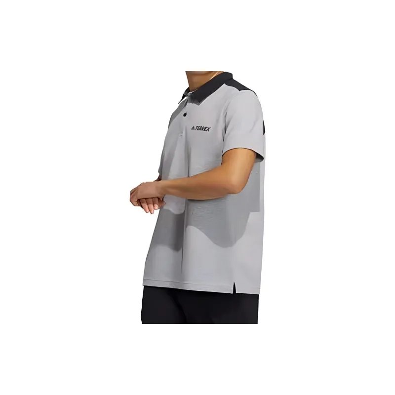 Adidas Polo Shirts Men Gray-1