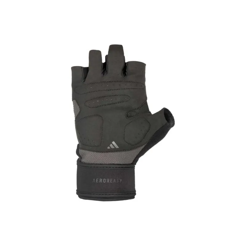 Adidas Weightlifting Belts / Gym Gloves Protective Palm Guards M Black AEROREADY Fabric Adults-1