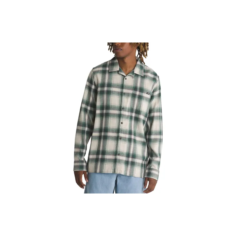 Vans SS24 Eastridge Long Sleeve Buttondown Shirt Shirt Men's Small Bar Green-3