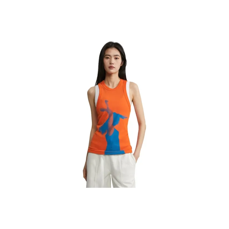 CALVIN KLEIN Tank Top Unisex Sunset Orange-2