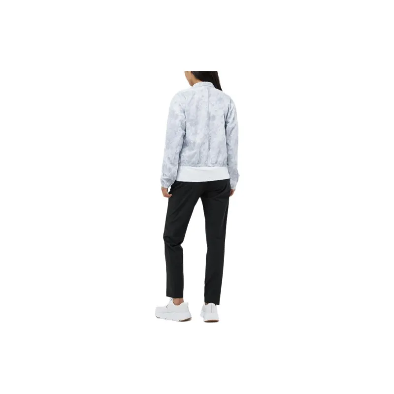 Skechers Jackets Coats Women's Ink Wash White Base All Over Print-3