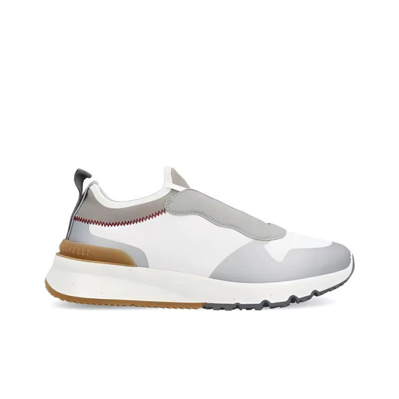 Brunello Cucinelli Low-Top Sports Casual Shoes Men's White Gray-1