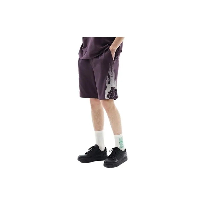 H&M Casual Shorts Men's Dark Purple/Rick And Morty-2