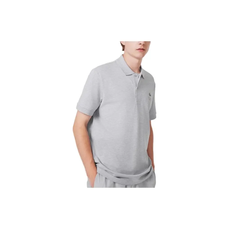 LACOSTE Polo Shirts Men Silver Gray CCA-3