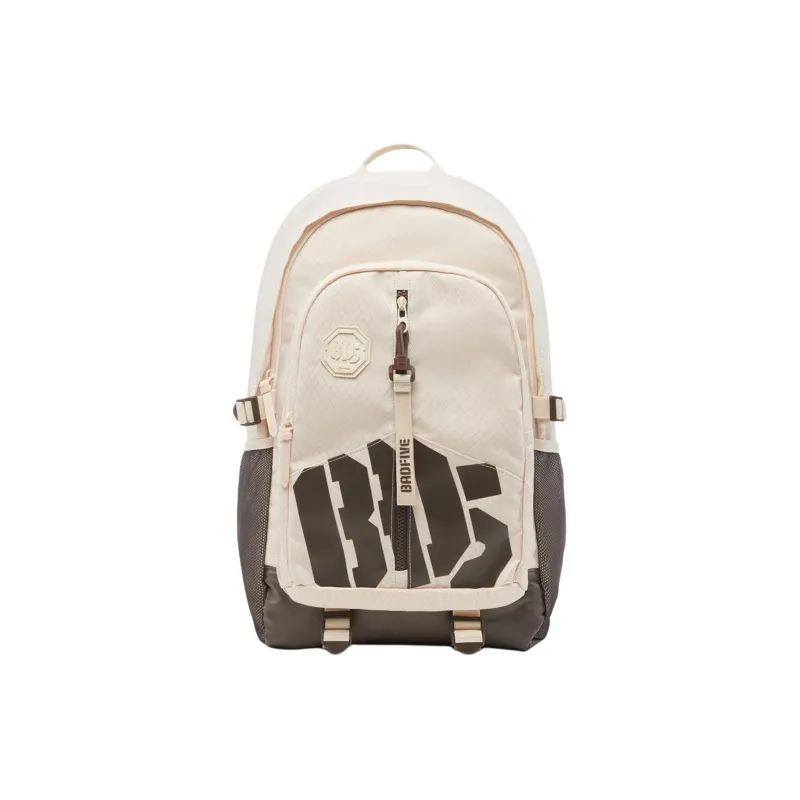 LiNing Polyester Student Backpack Regular Unisex Stone White Gray & Slate Brown-0