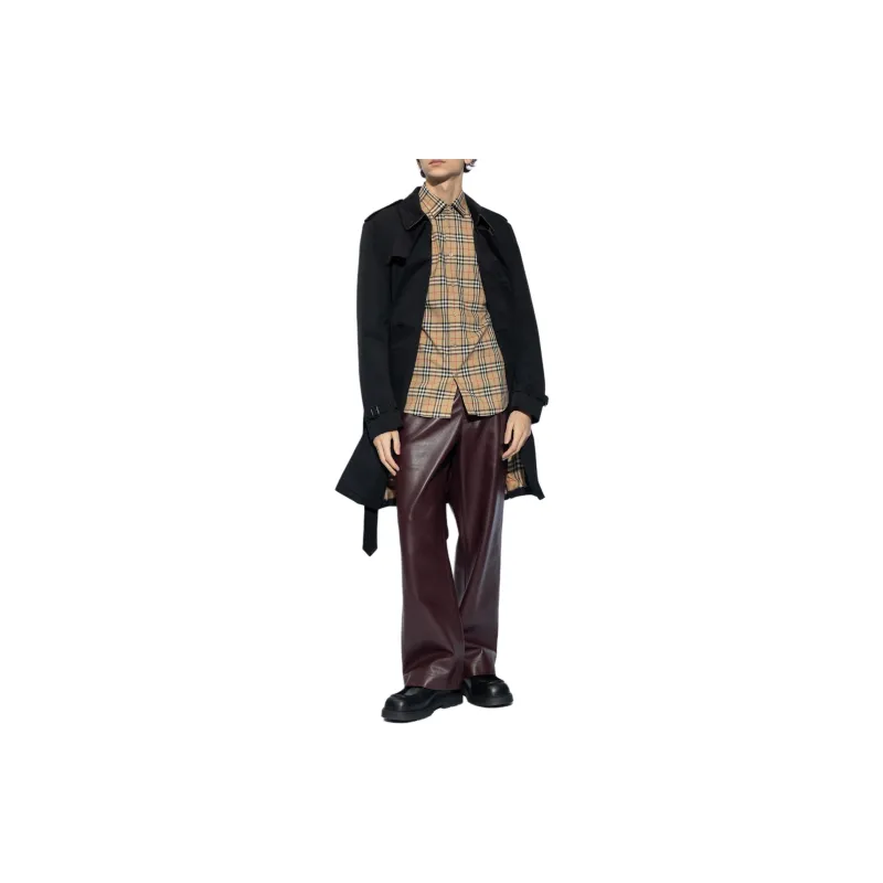 Burberry Double Breasted Belted Waist Trench Coat-3