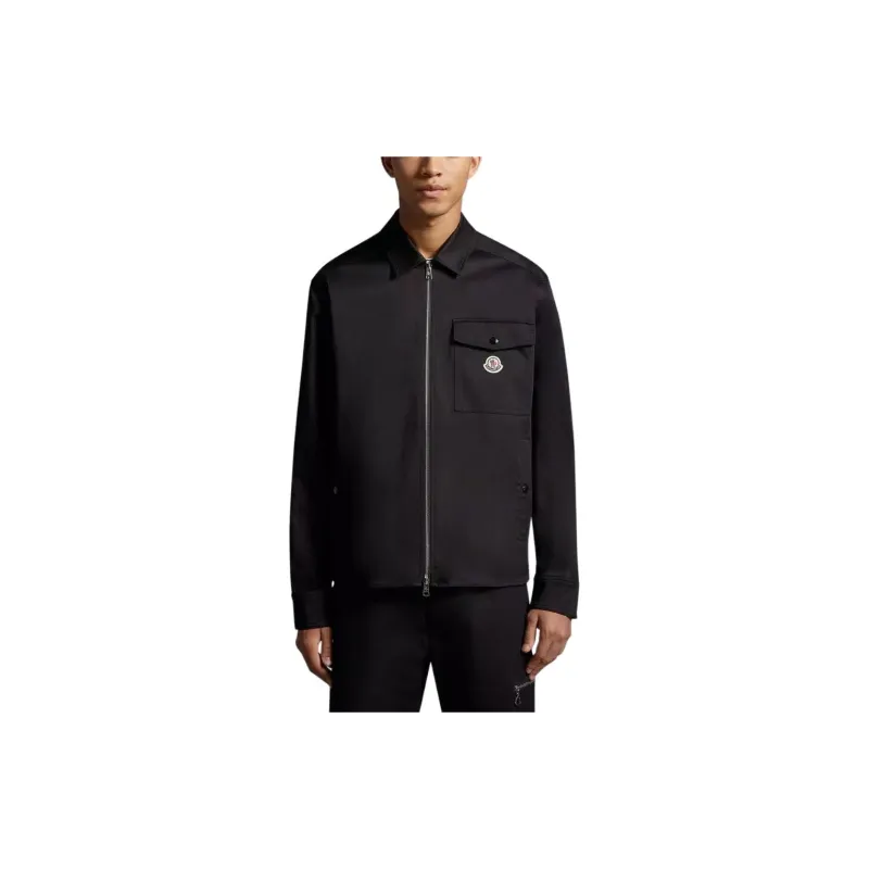 Moncler Ciamicia Logo Patch Zipped Shirt Jacket-3