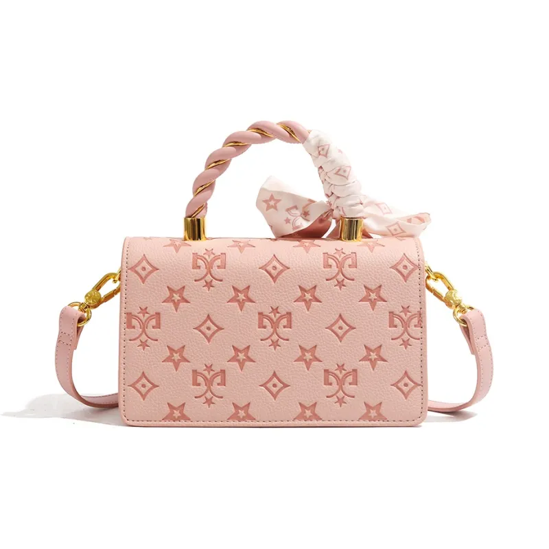 MISS GAIL Artificial Leather Shoulder Bag, Crossbody Bag, Handbag Regular Women's White/Pink-3