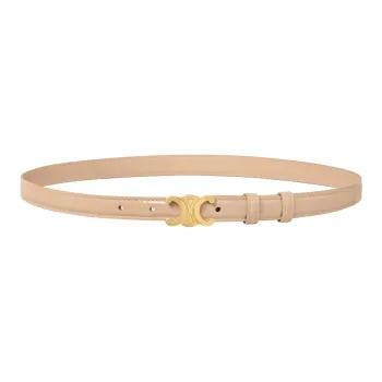 CELINE Small Triomphe Belt In Patent Taurillon