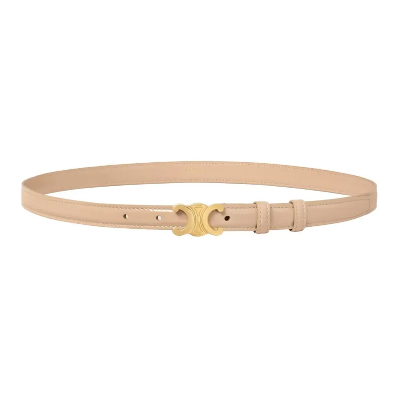 CELINE Small Triomphe Belt In Patent Taurillon-0
