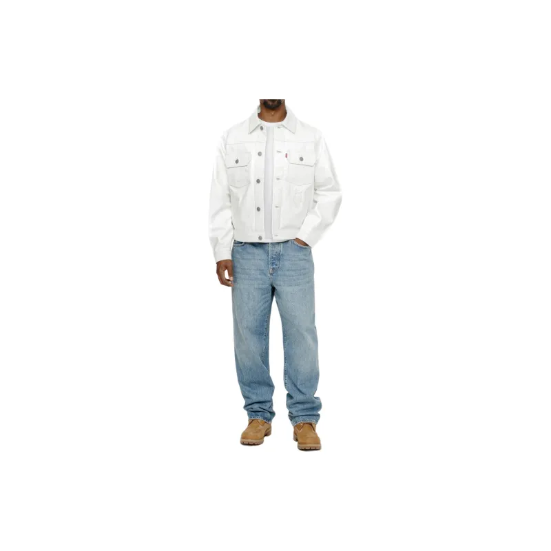 Stussy X Levi's Leather Trucker Jacket-4