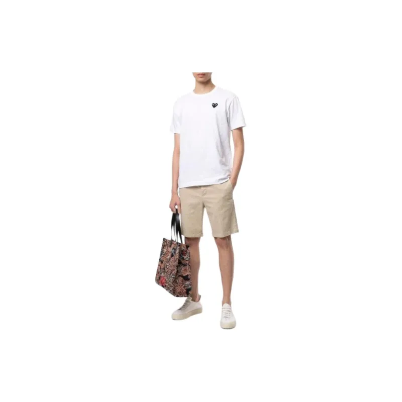 CDG Play T Shirts Men White-2