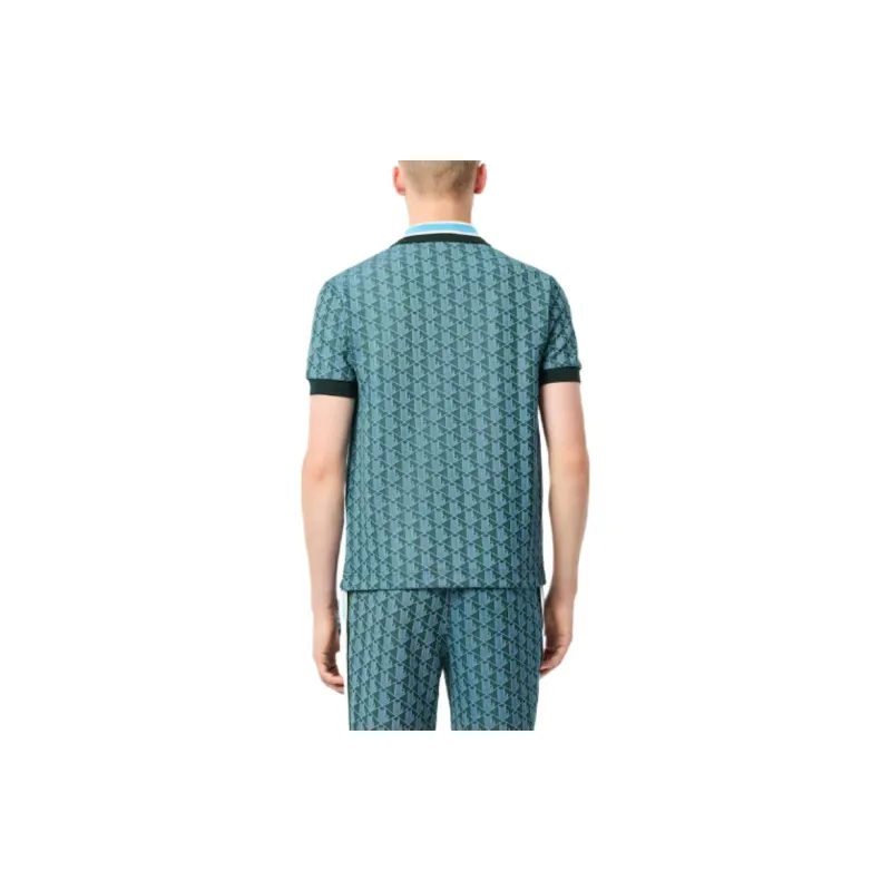 LACOSTE Monogram Pattern Polo Shirt-2