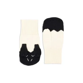 Stella McCartney Eco friendly Cotton Knit Gloves Kids' White