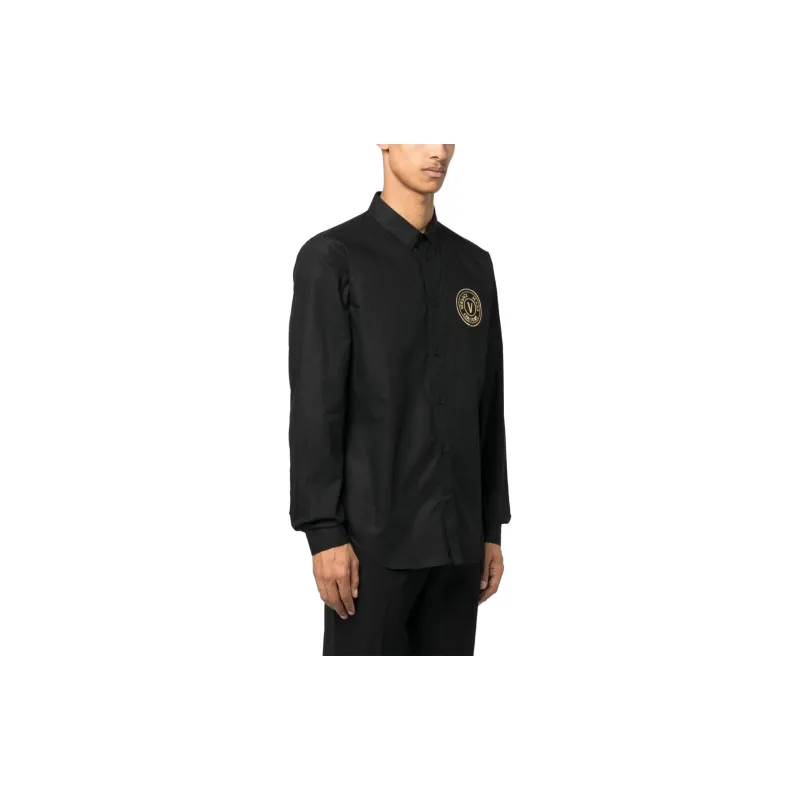 VERSACE Logo Embellished Shirt-4