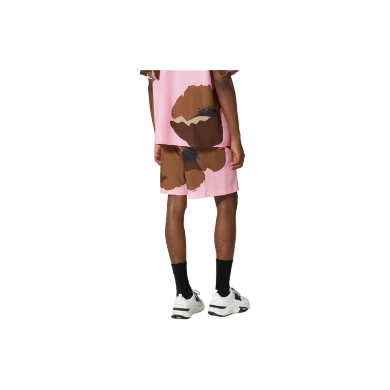 Valentino Flower Portrait Print Poplin Bermuda Shorts-2