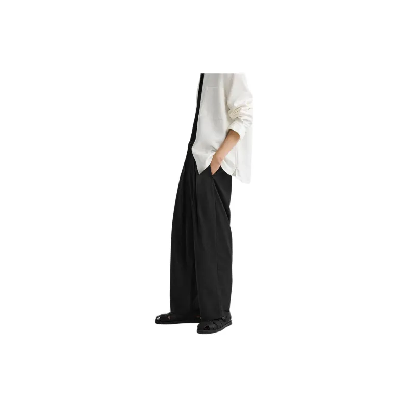 ZARA Casual Pants Men Black-4