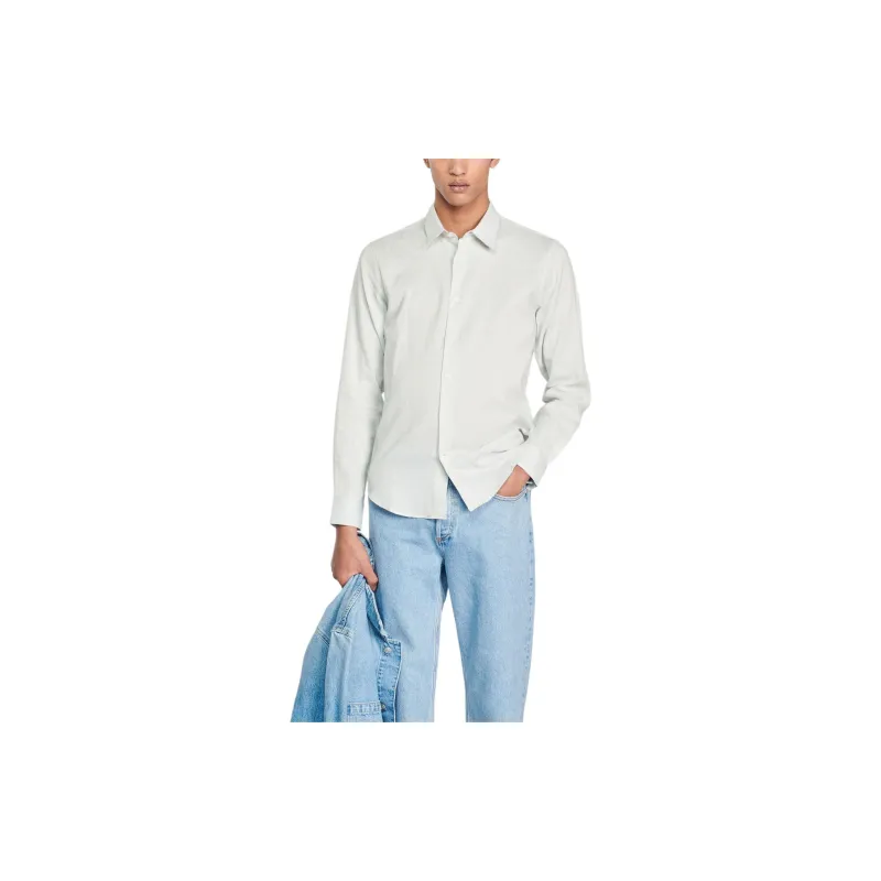 Sandro Shirts Men Light Blue-4
