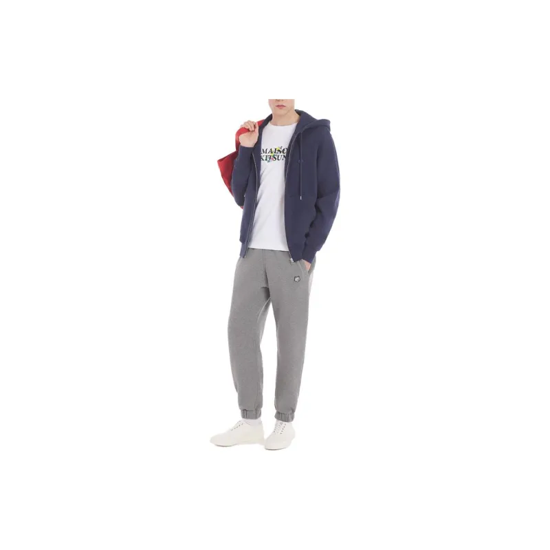Maison Kitsune Fox Head Patch Zipped Hoodie-1