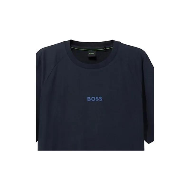 HUGO BOSS Short Sleeved T Shirts Men's Marine Blue-3