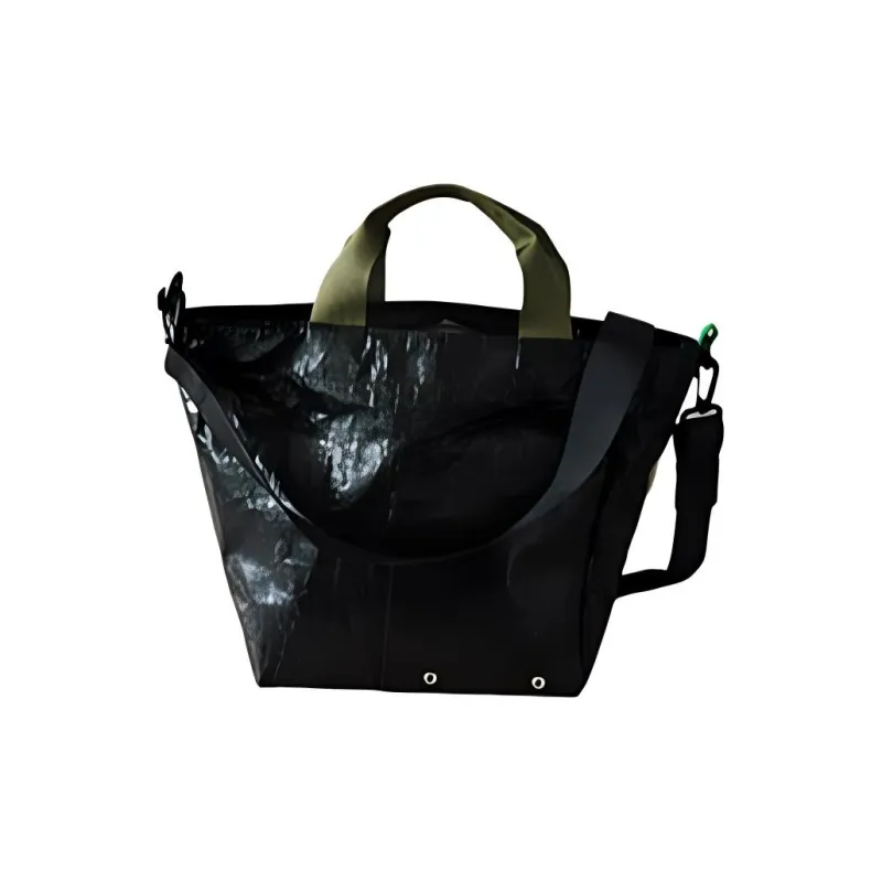 ROOTOTE Polyethylene Woven Bag, Handbag, Shoulder Bag, Crossbody Bag Regular Unisex Black/Silver-1