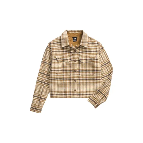 THE NORTH FACE Shirts Women's Practical Brown Nano Check