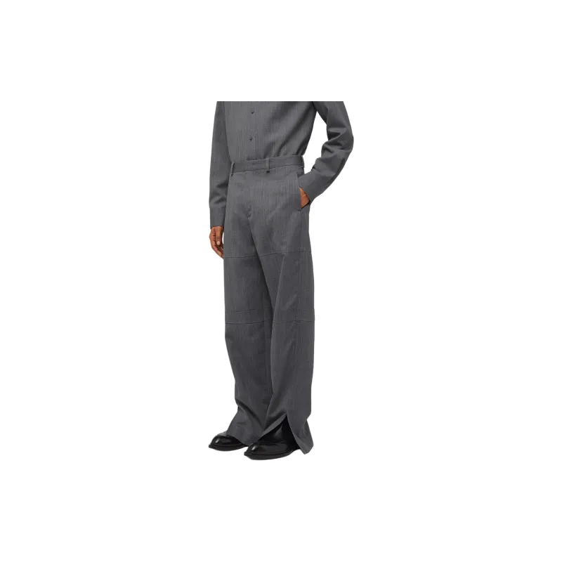JIL SANDER High Waist Wide Leg Trousers-4