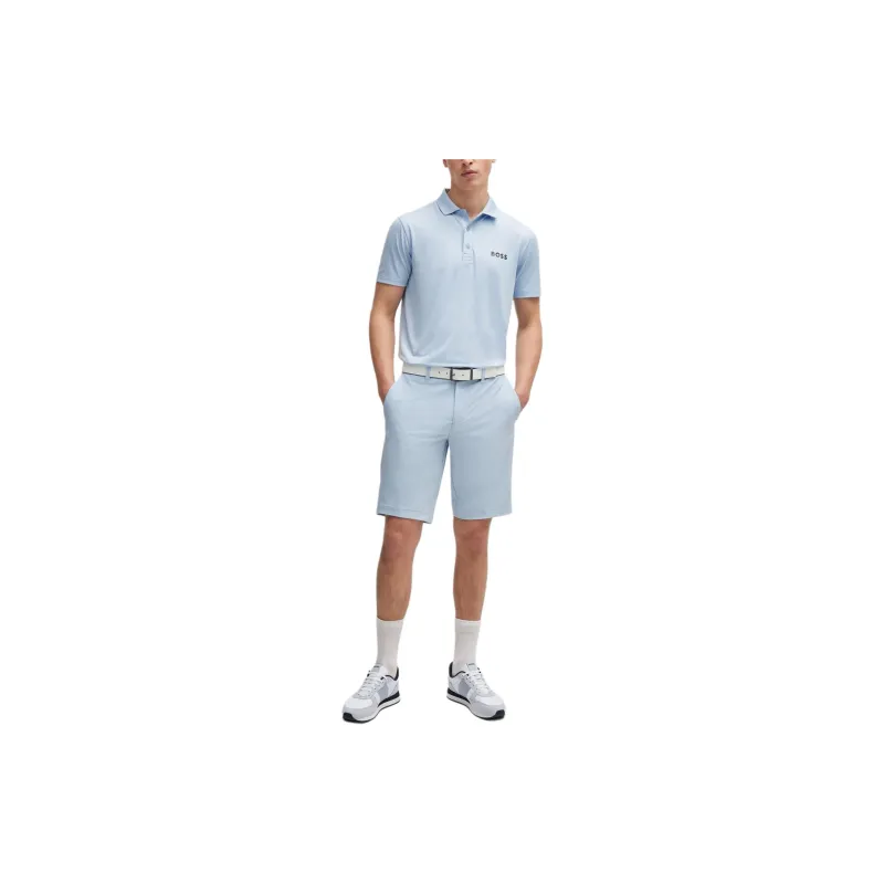 HUGO BOSS Slim-Fit Shorts In Easy-Iron Four-Way Stretch Fabric Casual Shorts Men's Blue-1
