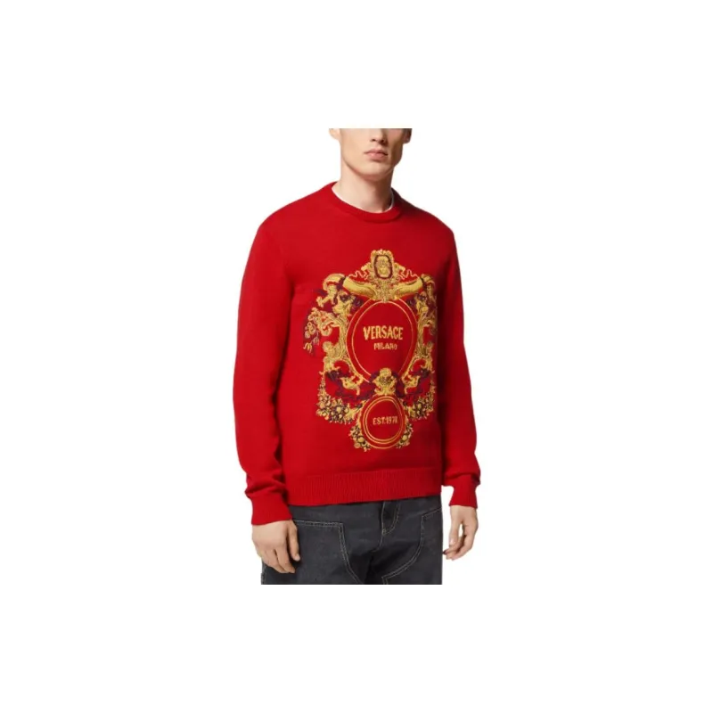 VERSACE Sweaters Men Red-3