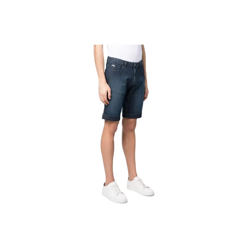 EMPORIO ARMANI Denim Shorts Men Denim Blue-3