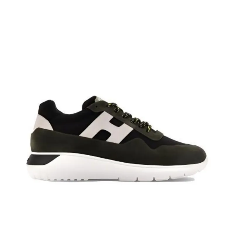 HOGAN Interactive³ Low-Top Casual Shoes Men's Black Green White-1