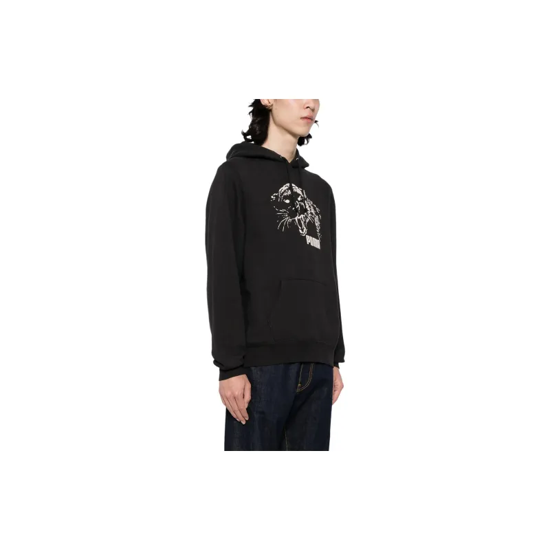 PUMA Graphic Printed Drawstring Hoodie-3