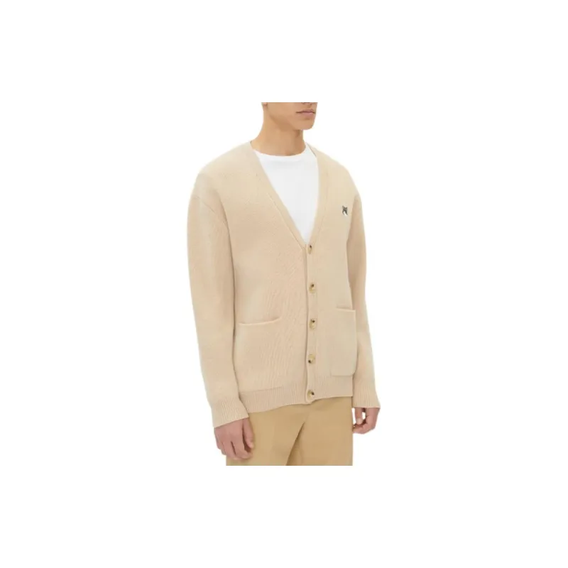 Maison Kitsune Fox Head Patch Wool Cardigan-3
