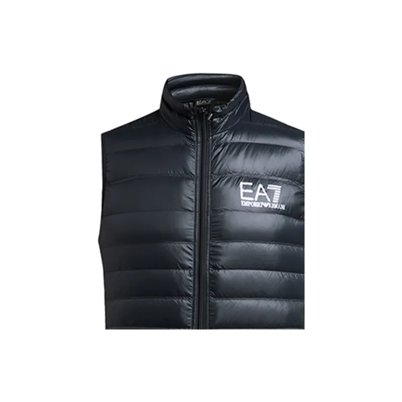 EMPORIO ARMANI Logo Printed Zipped Down Gilet-4
