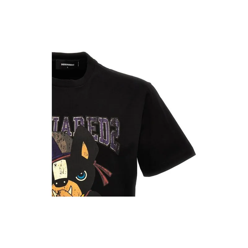 DSQUARED 2 Graphic Printed Crewneck T Shirt-3