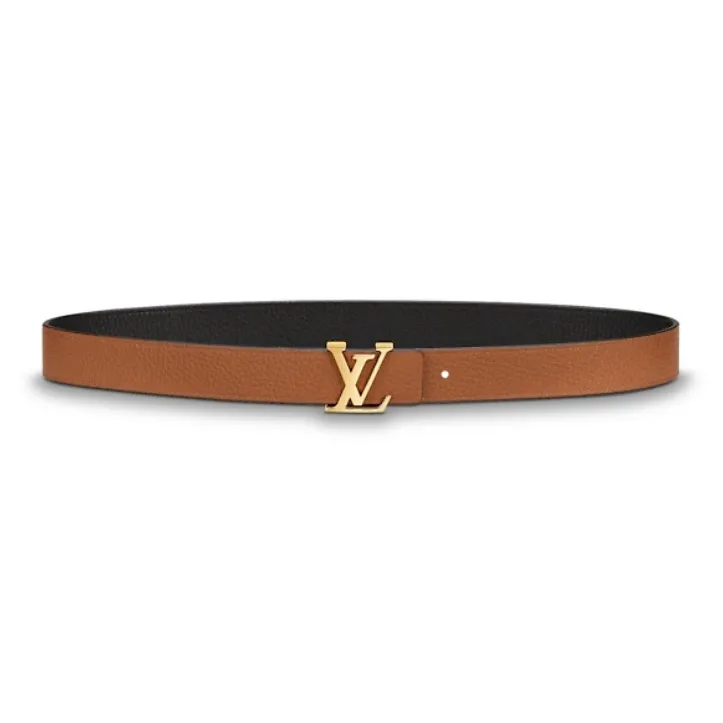 LOUIS VUITTON Brand Logo Smooth Buckle Unisex Width: 3cm-0