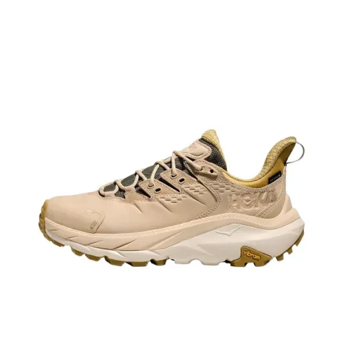 HOKA ONE ONE Kaha 2 Slip-Resistant Low-Top Hiking Shoes Women's Gray Beige